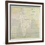 Map of India at Independence, 1947-null-Framed Giclee Print