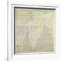 Map of India at Independence, 1947-null-Framed Giclee Print