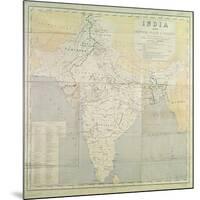 Map of India at Independence, 1947-null-Mounted Giclee Print