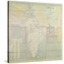 Map of India at Independence, 1947-null-Stretched Canvas