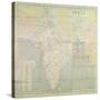 Map of India at Independence, 1947-null-Stretched Canvas