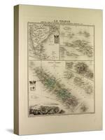 Map of India New Caledonia Tahiti Tuamotu Archipelago Marquesas Islands 1896-null-Stretched Canvas