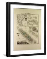 Map of India New Caledonia Tahiti Tuamotu Archipelago Marquesas Islands 1896-null-Framed Giclee Print