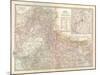 Map of India, Northern Part. Inset of Calcutta and Vicinity-Encyclopaedia Britannica-Mounted Art Print