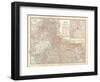 Map of India, Northern Part. Inset of Calcutta and Vicinity-Encyclopaedia Britannica-Framed Art Print
