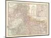 Map of India, Northern Part. Inset of Calcutta and Vicinity-Encyclopaedia Britannica-Mounted Art Print