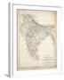 Map of India, Published by William Blackwood and Sons, Edinburgh and London, 1848-Alexander Keith Johnston-Framed Giclee Print