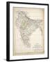 Map of India, Published by William Blackwood and Sons, Edinburgh and London, 1848-Alexander Keith Johnston-Framed Giclee Print