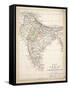 Map of India, Published by William Blackwood and Sons, Edinburgh and London, 1848-Alexander Keith Johnston-Framed Stretched Canvas