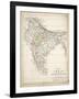 Map of India, Published by William Blackwood and Sons, Edinburgh and London, 1848-Alexander Keith Johnston-Framed Giclee Print