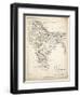 Map of India, Published by William Blackwood and Sons, Edinburgh and London, 1848-Alexander Keith Johnston-Framed Giclee Print