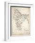 Map of India, Published by William Blackwood and Sons, Edinburgh and London, 1848-Alexander Keith Johnston-Framed Giclee Print