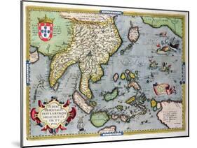 Map of India to New Guinea, circa 1570-1603-Abraham Ortelius-Mounted Giclee Print