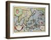 Map of India to New Guinea, circa 1570-1603-Abraham Ortelius-Framed Giclee Print