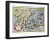 Map of India to New Guinea, circa 1570-1603-Abraham Ortelius-Framed Giclee Print