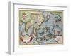 Map of India to New Guinea, circa 1570-1603-Abraham Ortelius-Framed Giclee Print