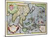 Map of India to New Guinea, circa 1570-1603-Abraham Ortelius-Mounted Giclee Print