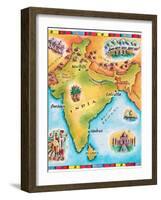 Map of India-Jennifer Thermes-Framed Photographic Print