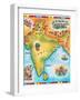 Map of India-Jennifer Thermes-Framed Photographic Print
