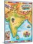 Map of India-Jennifer Thermes-Mounted Photographic Print
