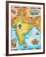 Map of India-Jennifer Thermes-Framed Photographic Print