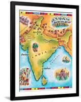 Map of India-Jennifer Thermes-Framed Photographic Print