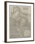 Map of India-John Dower-Framed Giclee Print