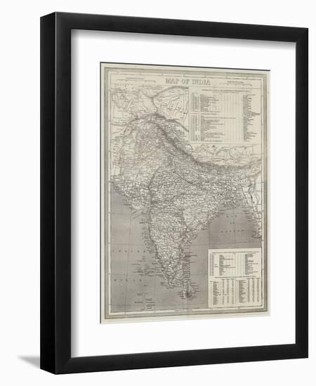 Map of India-null-Framed Premium Giclee Print