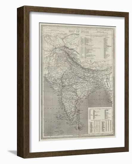 Map of India-null-Framed Giclee Print