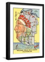Map of Indian Head Country, Wisconsin-null-Framed Art Print