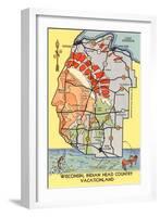 Map of Indian Head Country, Wisconsin-null-Framed Art Print