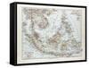 Map of Indonesia 1899-null-Framed Stretched Canvas