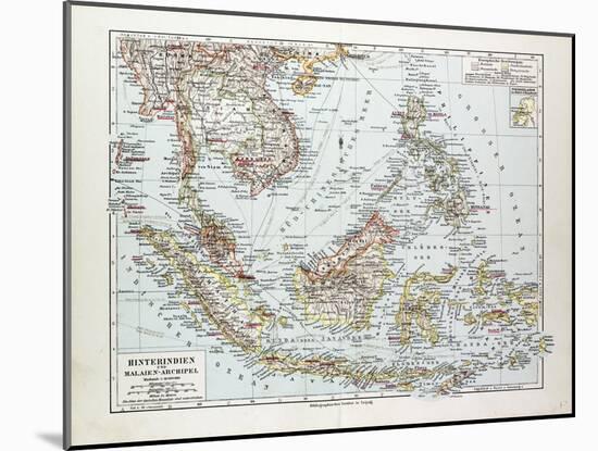 Map of Indonesia 1899-null-Mounted Giclee Print