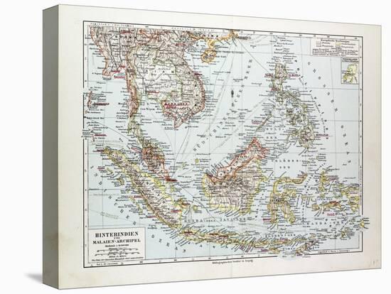 Map of Indonesia 1899-null-Stretched Canvas