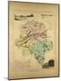 Map of Indre Et Loire France-null-Mounted Giclee Print