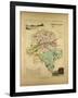 Map of Indre Et Loire France-null-Framed Giclee Print