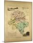 Map of Indre Et Loire France-null-Mounted Giclee Print