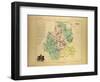 Map of Indre France-null-Framed Giclee Print