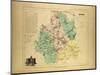 Map of Indre France-null-Mounted Giclee Print