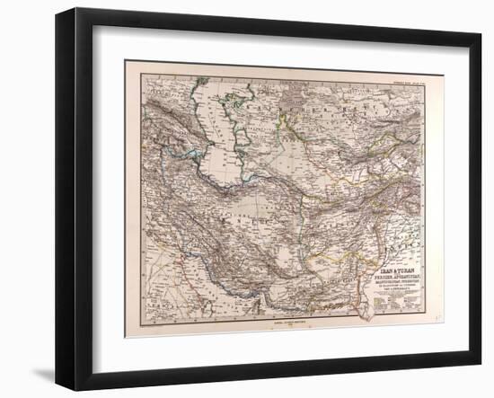 Map of Iran, 1876-null-Framed Giclee Print