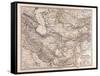 Map of Iran, 1876-null-Framed Stretched Canvas