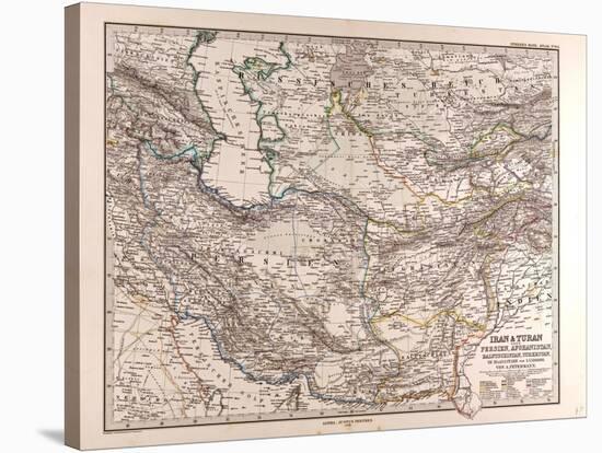 Map of Iran, 1876-null-Stretched Canvas