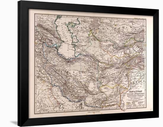 Map of Iran, 1876-null-Framed Giclee Print