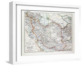 Map of Iran 1899-null-Framed Giclee Print