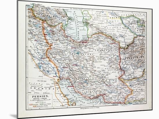 Map of Iran 1899-null-Mounted Giclee Print