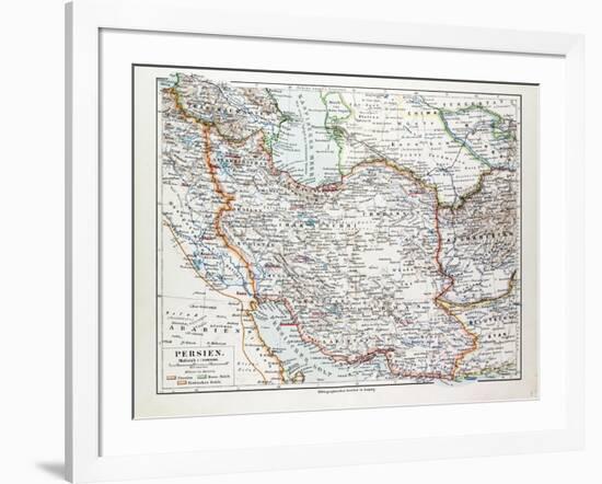 Map of Iran 1899-null-Framed Giclee Print