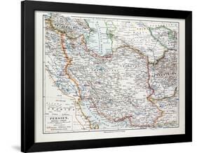 Map of Iran 1899-null-Framed Giclee Print