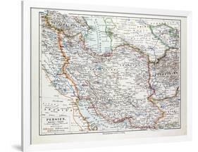 Map of Iran 1899-null-Framed Giclee Print