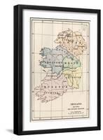 Map of Ireland before the English Invasion, circa 1580-null-Framed Giclee Print