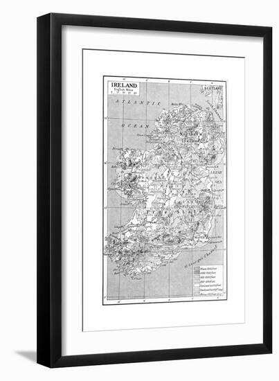 Map of Ireland, C1930S-null-Framed Giclee Print